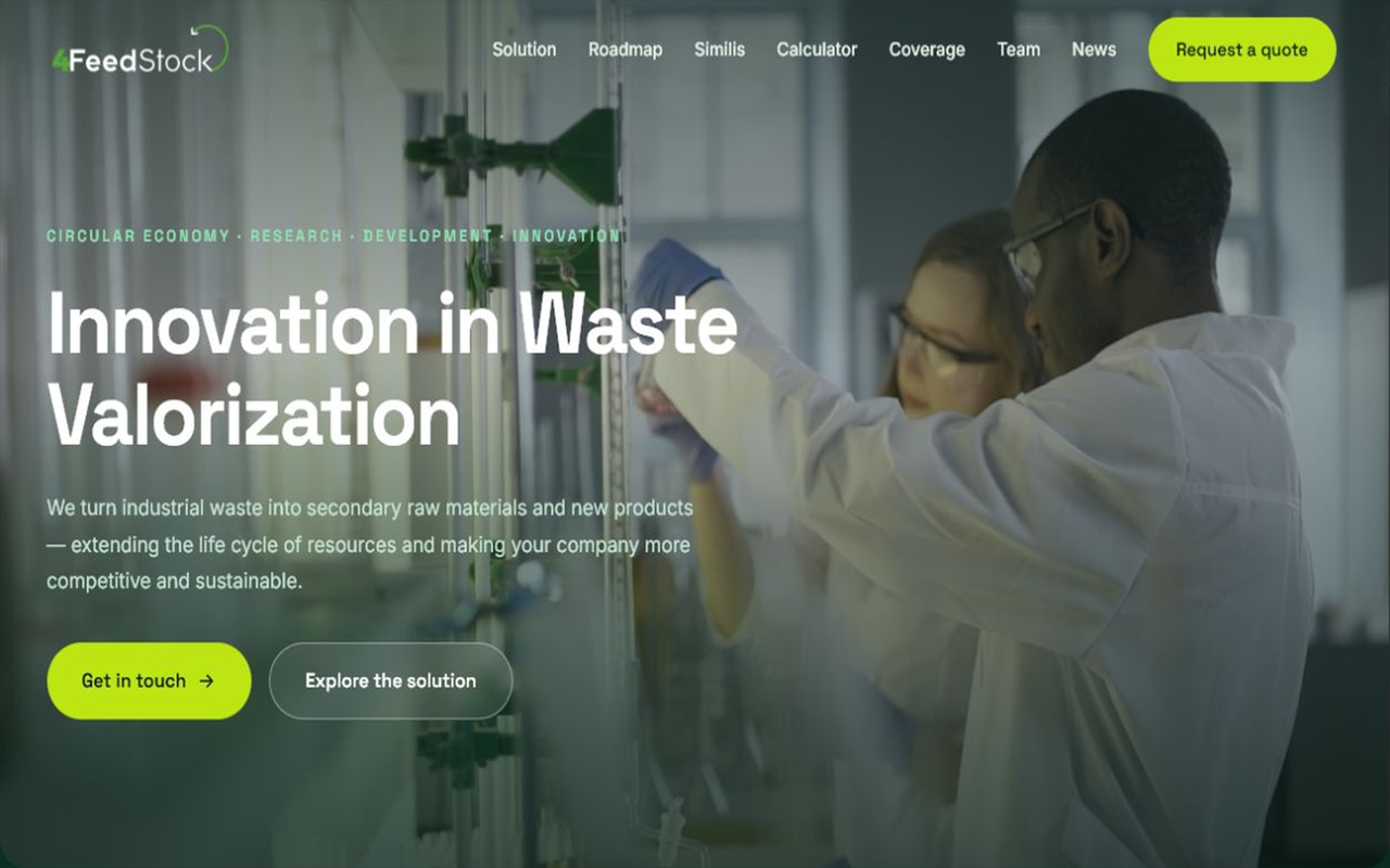 4FeedStock website — hero section